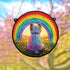 West Highland Terrier Rainbow Bridge Stained Glass Effect Suncatcher